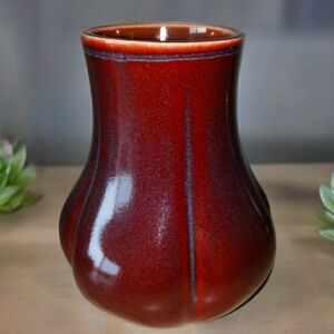 2014 Rookwood Pottery 6101 Gloss Dark Red Clove Vase.